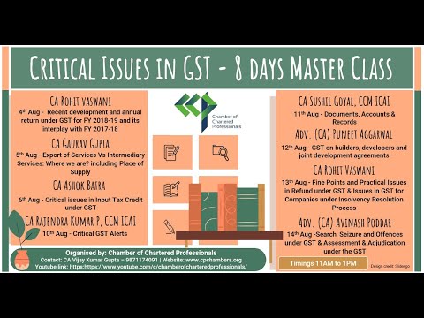 Builders, Developers &amp; Joint Development Agreements in GST by Adv.(CA) Puneet Aggarwal