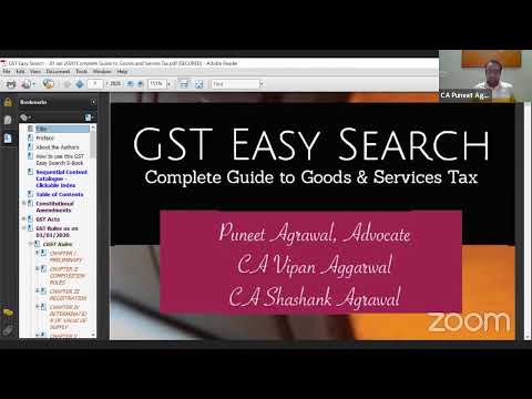 Advanced level Webinar Series on GST: DAY 7